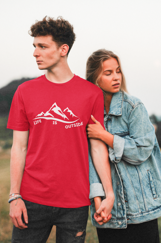 Life is outside - Berg - Herren Premiumshirt