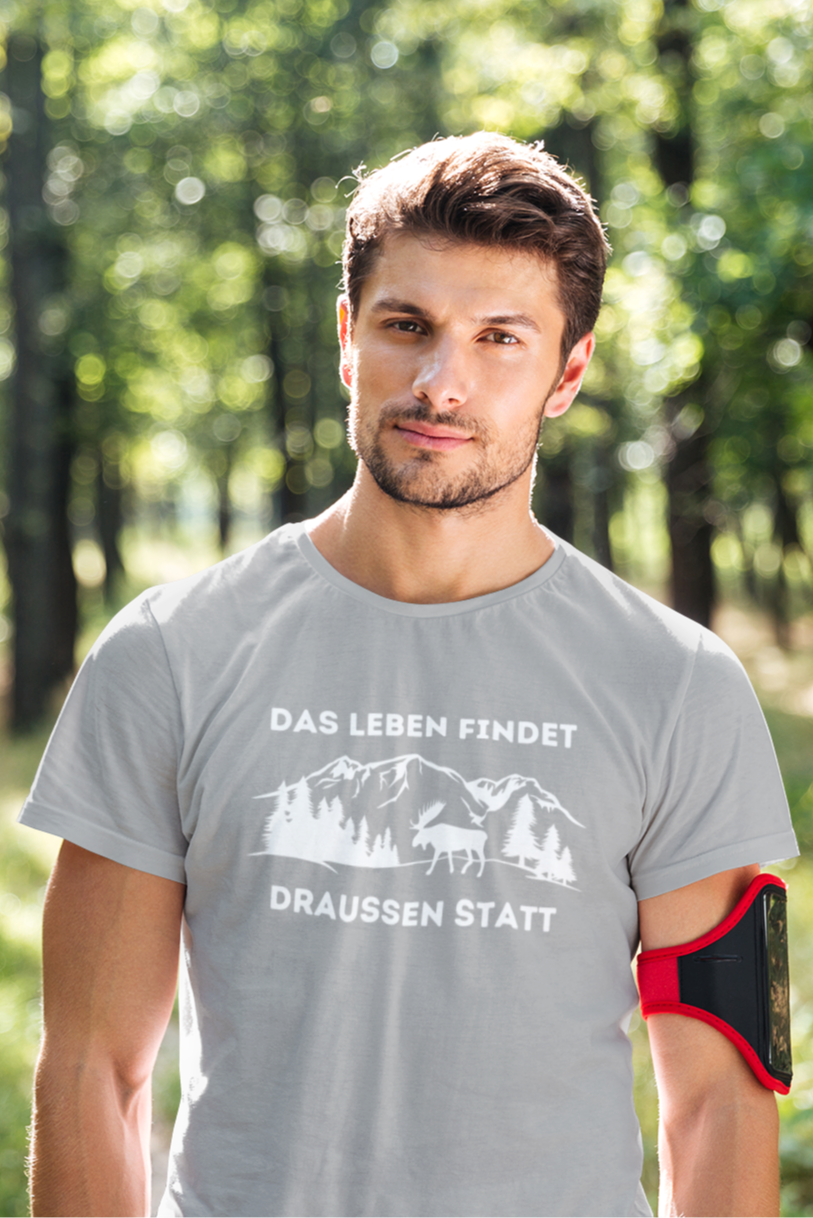 Das Leben findet draussen statt  - Herren Premiumshirt